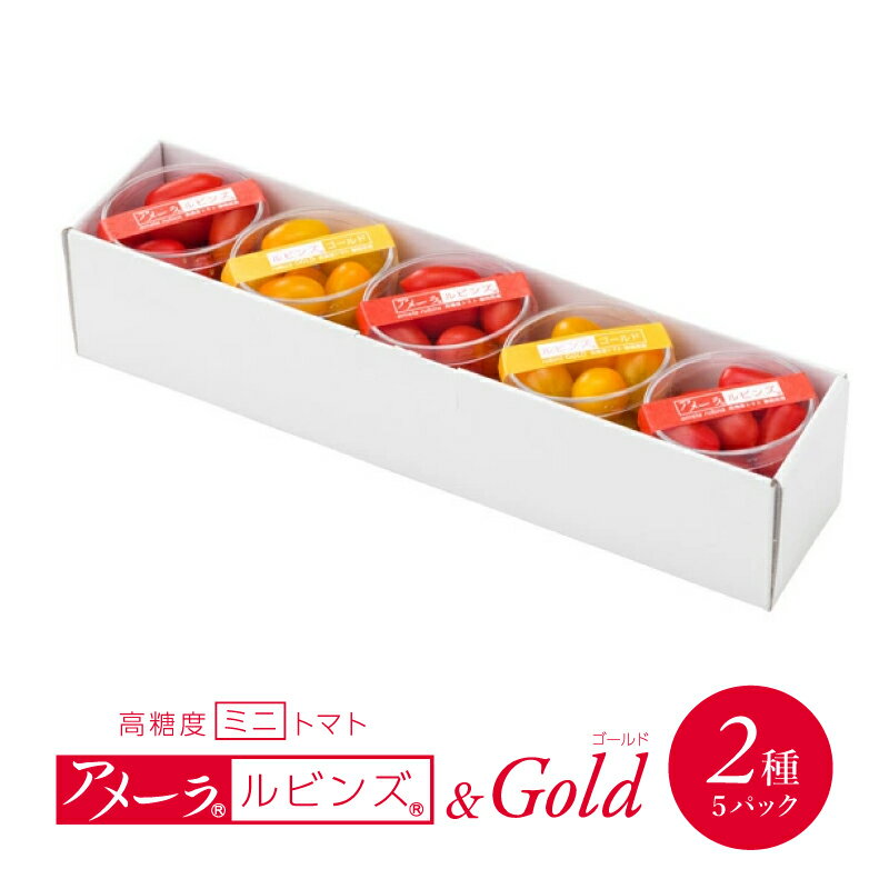 【ふるさと納税】 高糖度 ミニトマト アメーラルビンズ ゴールド トマト 5パック セット 糖度 10度 以上 先行予約 2026年 1月より発送 化粧箱入り 産地 直送 新鮮 旬の 野菜 高級 フルーツトマト 甘い ジュース にも 静岡県 藤枝市