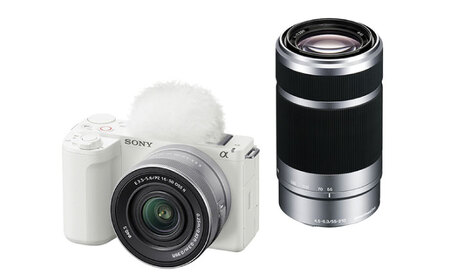 【ホワイト】ソニー VLOGCAM ZV-E10II ダブルズームレンズキット ZV-E10M2X / カメラ カメラ本体 デジタルカメラ 一眼レフカメラ ミラーレスカメラ