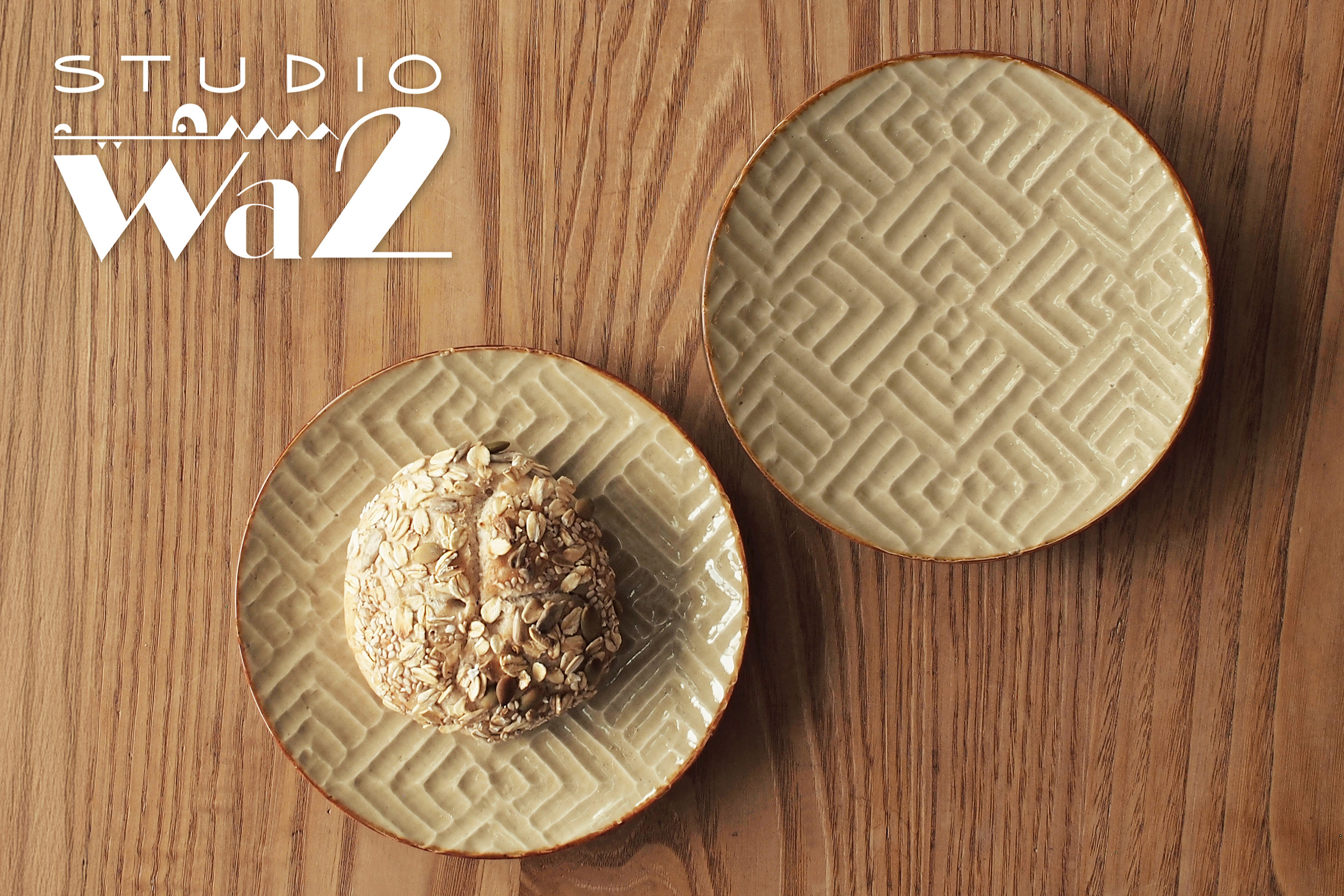 
                  【波佐見焼】SHINOGI 5寸皿 2点セット 黄瀬戸【studio wani】 [MB64]
                