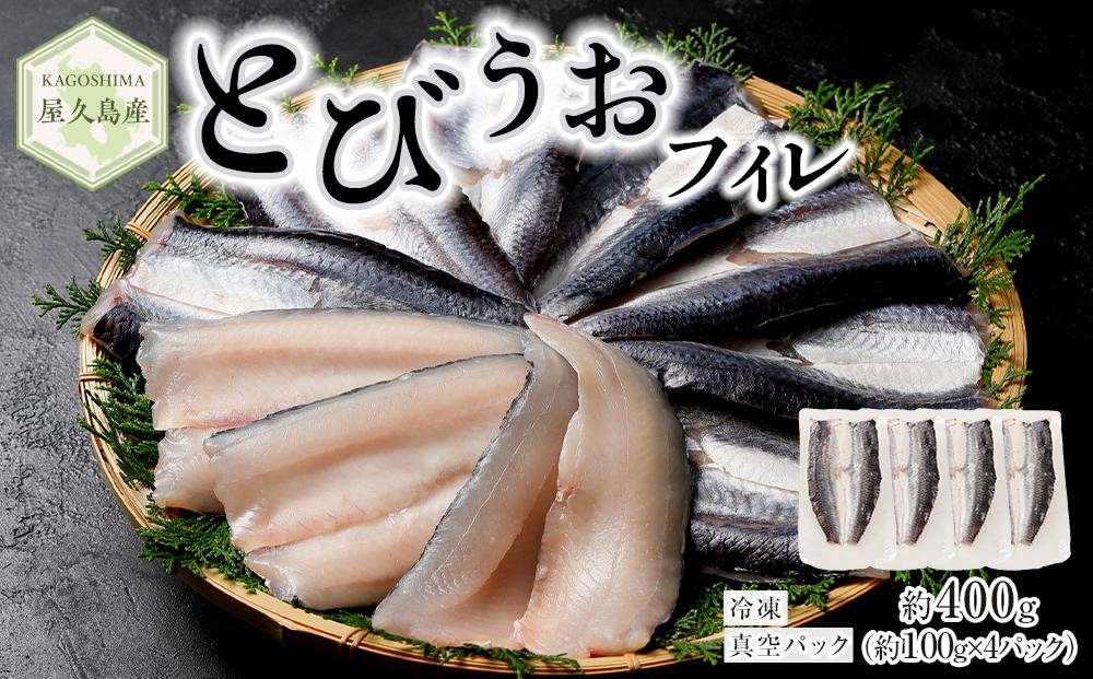 
                  【2025年4月以降発送予定】屋久島産 とびうお フィレ 約400g（約100g×4パック）冷凍 真空パック
                