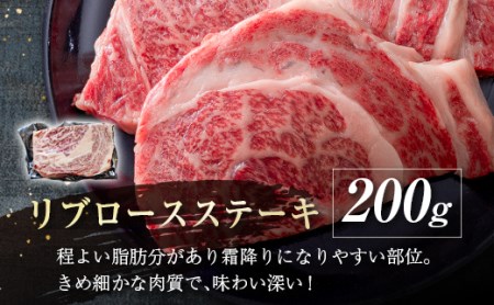 宮崎牛　サーロイン・リブロースステーキ食べ比べセット400g（200g×2）　4等級以上　国産牛肉＜2.4-4＞