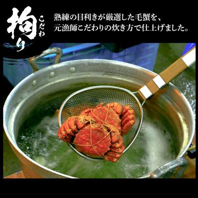 ふるさと納税 白老町 毛蟹 ボイル済み 冷凍 2尾セット 約1.6kg BM033 |  | 01
