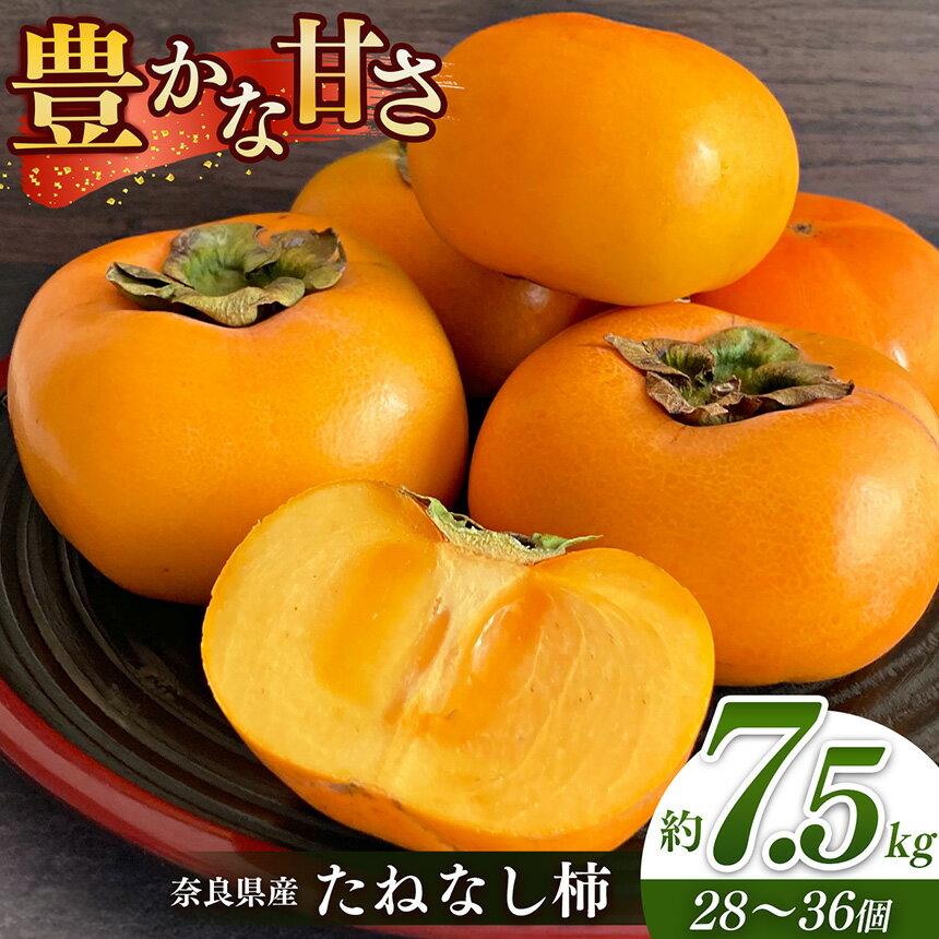【ふるさと納税】 柿 奈良 の たねなし 柿（ 約 7.5kg ） | フルーツ くだもの 果物 柿 かき カキ 刃根柿 平核無柿 奈良県 五條市