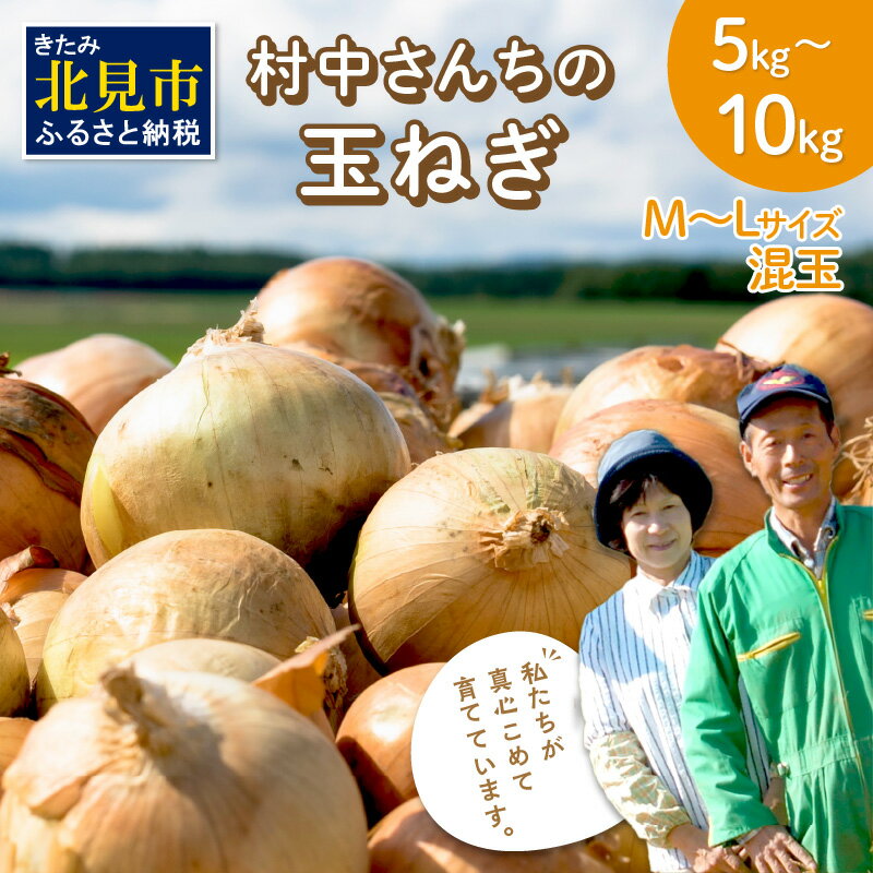 【ふるさと納税】【予約：2025年9月中旬から順次発送】農家直送 村中さんちの玉ねぎ 5kg 10kg 混玉 M～Lサイズ ( タマネギ たまねぎ 玉葱 野菜 北海道産 詰合せ )