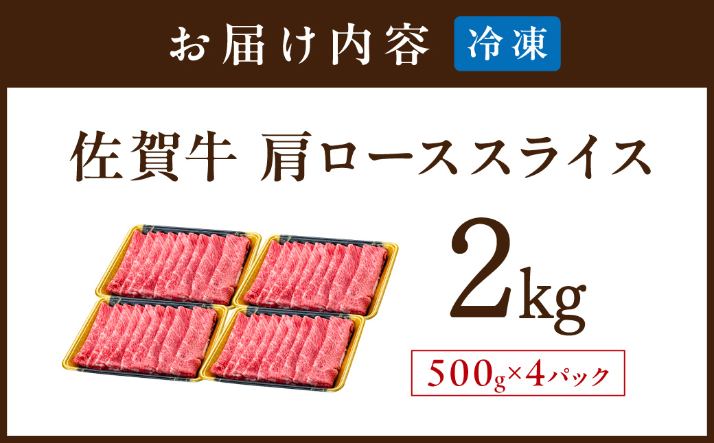 佐賀牛肩ローススライス 2㎏ 201-J1671