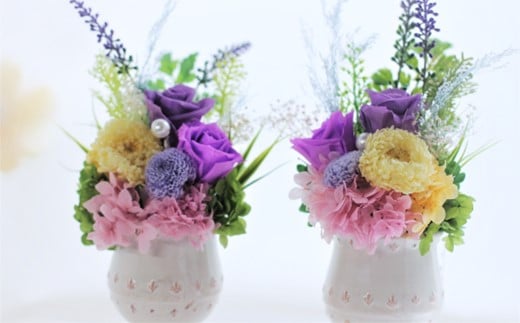 【空気をきれいする】水のいらない 季節の仏花（左右2本）一対