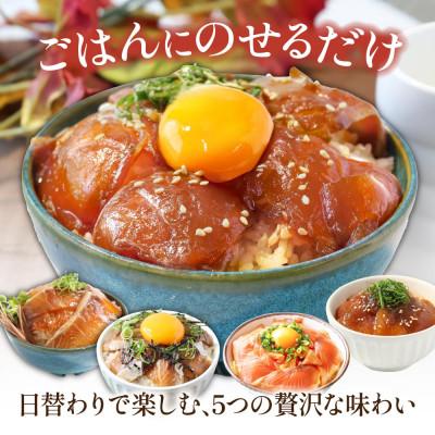 ふるさと納税 芸西村 【毎月定期便】海鮮漬け丼5種(真鯛・ブリ・カンパチ・マグロ・サーモン)各3P【t288kyf】全6回 |  | 01