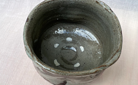 ＜唐津焼＞絵唐津松文筒茶碗 / 茶碗 器 工芸品 / 佐賀県 / 太兵衛窯 [41ADBR021]