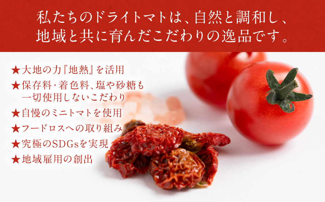 地熱ドライトマト 30g×2袋 トマト 栄養豊富 甘い 美味しい 濃厚 熊本県産 _イメージ3