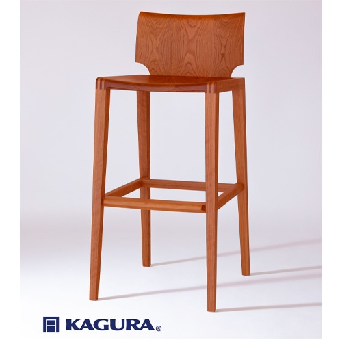 家具蔵 KAGURA カウンターチェアノヴェル チェリー材 家具 椅子 イス 木材 無垢材 職人 手作業 天然木 高級木材 無添加 安全 ジャパニーズモダン 高級家具 熟練 無着色 おしゃれ 天然木無垢材 温もり シンプル 洗練 ( B-022 )