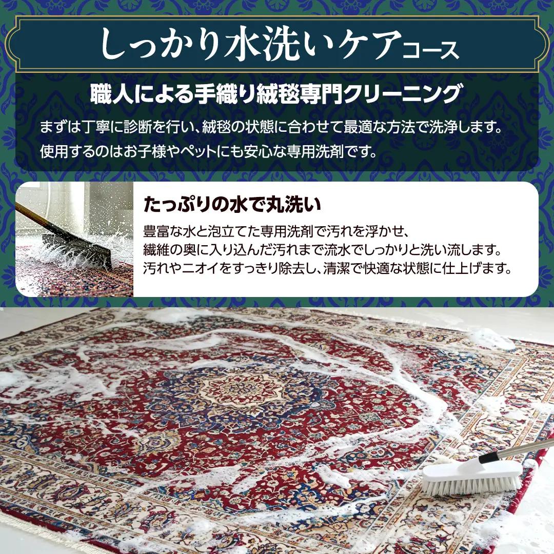 宅配 絨毯 クリーニング チケット │ しっかり水洗いケアコース（6平米以内）約200cm×300cm