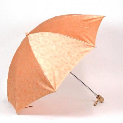 ふるさと納税 富士吉田市 花ジャガード(晴雨兼用折りたたみ傘)オレンジ |  | 01