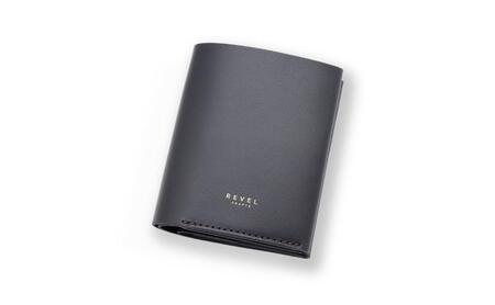 湘南工房 折革コンパクト2ツ折り財布【ブラック】