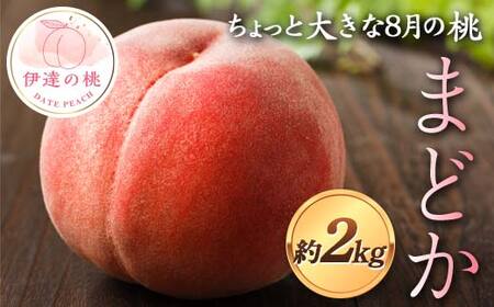 【2026年出荷分先行予約】福島県産 まどか (曙紅) 約2kg (6～7玉) 佐藤俊博 ちょっと大きな8月の桃 伊達の桃 桃 フルーツ 果物 もも モモ momo F21C-119