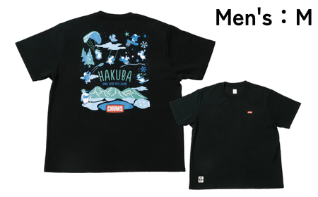 CHUMS Tシャツ バックプリント  メンズ：M /ブラック