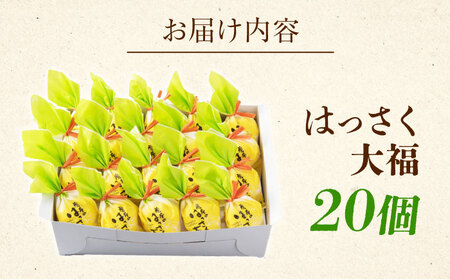 お菓子 はっさく大福20個入　 お菓子 大福 八朔 柑橘 みかん オレンジ 餅 ギフト お取り寄せ スイーツ フルーツ大福 ご当地 菓子 おかし デザート 食品 人気 おすすめ 広島県福山市/株式会社