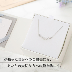 【即納】プラチナ 1.00ct ラインダイヤモンド ネックレス