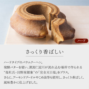 【ふるさと納税】＜ソフト・ハード各1個＞ごちそうバウム 計2箱 バームクーヘン バウムクーヘン スイーツ グルテンフリー 米粉菓子 佐川町産米粉使用 【着色料・香料 ・乳化剤・保存料・不使用】 地質学