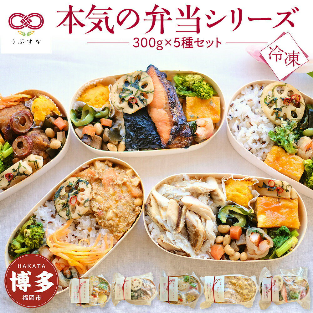 【ふるさと納税】【冷凍】お弁当5食セット 無添加 無農薬米 有機・特別栽培野菜 九州 福岡 国産食材