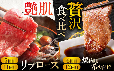 佐賀牛贅沢12回定期便＜総量7.8kg！＞ 合計7,800g シルバーコース 吉野ヶ里町/ミートフーズ華松 黒毛和牛 牛肉 ブランド牛 A4 A5 ヒレ フィレ サーロイン 肩ロース ランプ リブロー