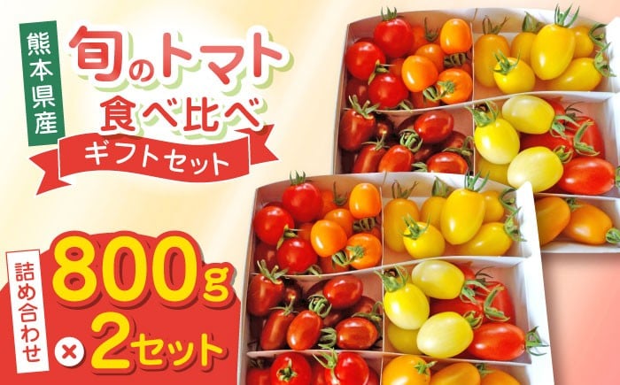 
            【期間限定】熊本県産 減農薬栽培 トマト ミディトマト 詰め合わせ 800g×2セット 計1600g 食べ比べ ギフトセット 産地直送【矢仁田農園】 [YDE017]
          
