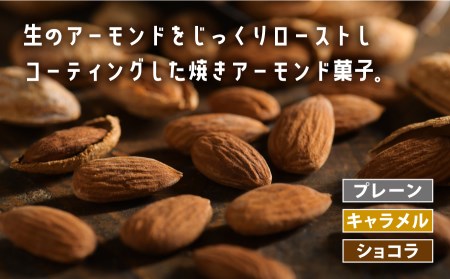 焼きアーモンド　お子様人気セット（プレーン・キャラメル・ショコラ）《60日以内に出荷(土日祝除く)》