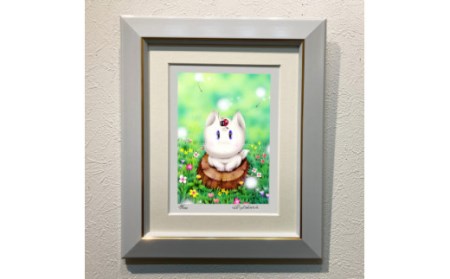 版画 インチ版画「わたぼうし」 版画 箱入り かわいい 有限会社SOCKS 版画 絵画 ギフト プレゼント 版画 贈答品 お礼の品 版画 F-63