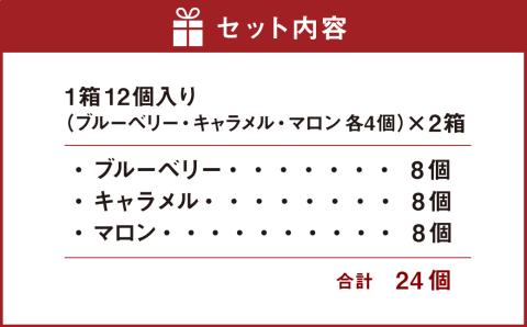 美冬12個入 (ブルーベリー、キャラメル、マロン)×2箱 合計24個 美冬 ミルフィーユ パイ チョコ お菓子 おやつ 北海道 北広島市