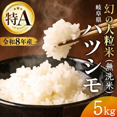 【ふるさと納税】【先行予約】令和8年産　岐阜県産ハツシモ(無洗米)5kg【1757853】