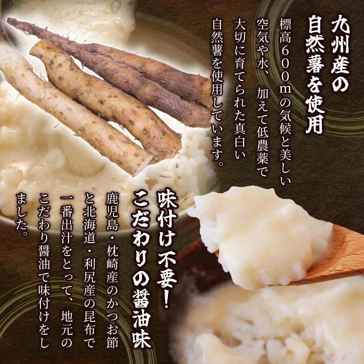  ＜定期便・全6回＞味付け不要！本格自然薯麦とろセット（4人前）
