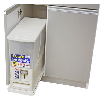ふるさと納税 大川市 幅60cm レンジ台 1型 【シルバー色】米びつ付き |  | 03