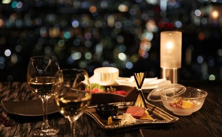 サンシャイン60 スカイレストラン【天空の庭　星のなる木】 懐石ディナー 満天Aペア食事券 レストラン ディナー お食事券 チケット 利用券 懐石料理 日本料理 和食 東京都 池袋