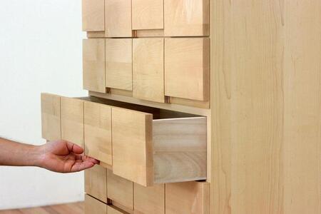 チェスト タンス 幅102 5段 奥行44 メープル 無垢 桐たんす 箪笥 婚礼 衣類収納 大川家具 丸田木工 ココ