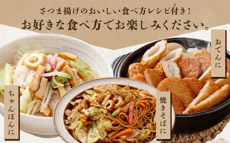 さつま揚げ 4種 計約800g （各1パック × 4種） ＆ 「チャンポン焼きそばの具 （100g）」 の バラエティセット ／ レシピ付き 蒲鉾 かまぼこ 練り物 具 具材 ちゃんぽん チャンポン 