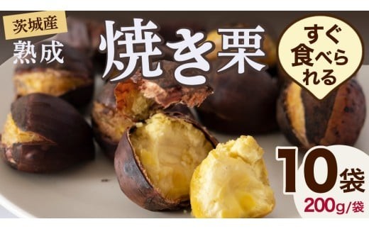 
            【 吉原農場 の 完熟栗 】 熟成 焼き栗 10袋 ( 200g × 10袋 ) 令和7年産 完熟 栗 くり クリ 栗ごはん 贈答 ギフト 果物 フルーツ 数量限定 旬 秋 冬 正月 おせち [CX017ci]
          