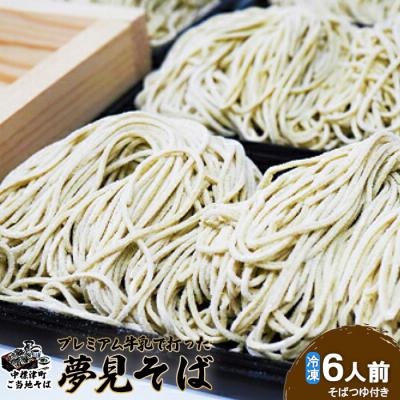ふるさと納税 中標津町 牛乳で打った夢見そば×340g(6人前・そばつゆ付)