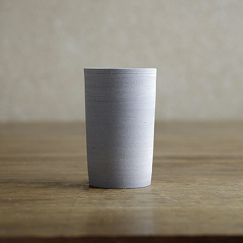 【ふるさと納税】 CONCRETE CERAMIC Cup L カップ コップ 手作り デザイン 革 小物 陶器 焼き物 食器 工芸品 伝統 工芸 お中元 お歳暮 ギフト 小松市 石川県 020008【KEI ARABUNA ART STUDIO】