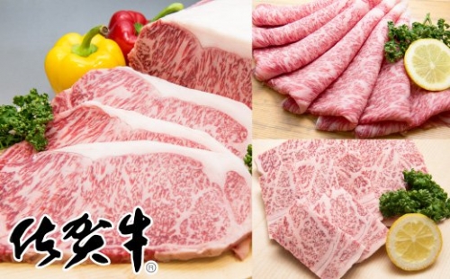 H-167 「佐賀牛」プレミアムセット（ステーキ200g×8焼肉用700gスライス700g）