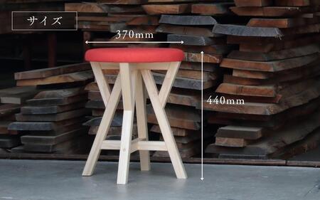 KIRI branch stool CL×BL【ナチュラル×ブルー】桐でできた軽量な木製スツール 椅子 イスいす インテリア 家具 加茂市 朝倉家具《サイズ：直径370×440（mm）重量：約1.9k