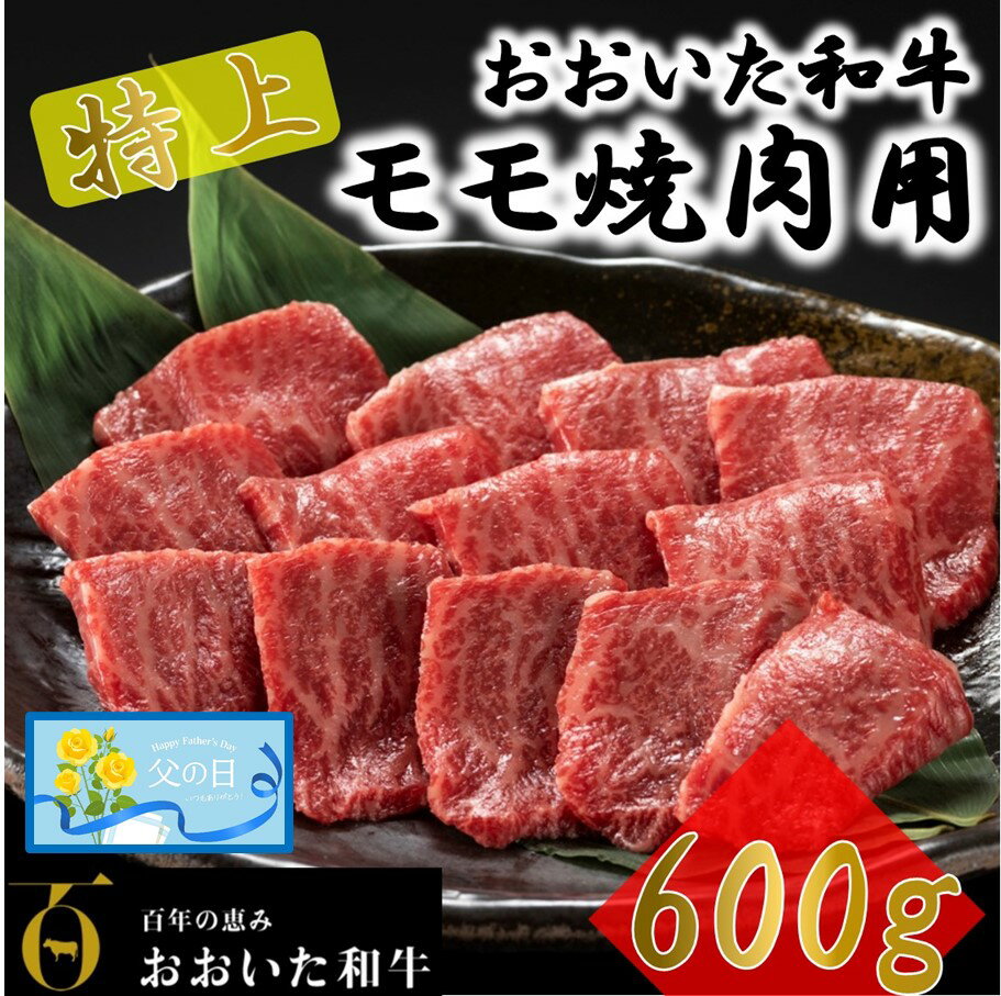 【ふるさと納税】【父の日ギフト】4等級以上/おおいた和牛焼肉用モモ600g 父の日 肉 贈答 贈り物 焼肉 国産 和牛