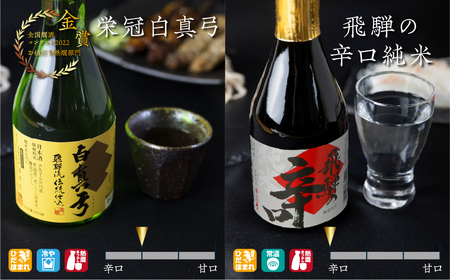 白真弓 厳選 5種飲み比べ 純米吟醸 特別純米 吟醸 やんちゃ酒 栄冠 [Q1568xc]