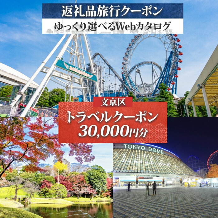 【ふるさと納税】東京都 文京区 旅行クーポン 30,000円分 都内 東京ドーム 根津 千駄木 観光 旅行 ホテル 旅館 老舗 高級 トラベル チケット 家族 カップル 宿泊 予約 おすすめ 父の日 母の日 旅行券 宿泊券 宿泊・体験