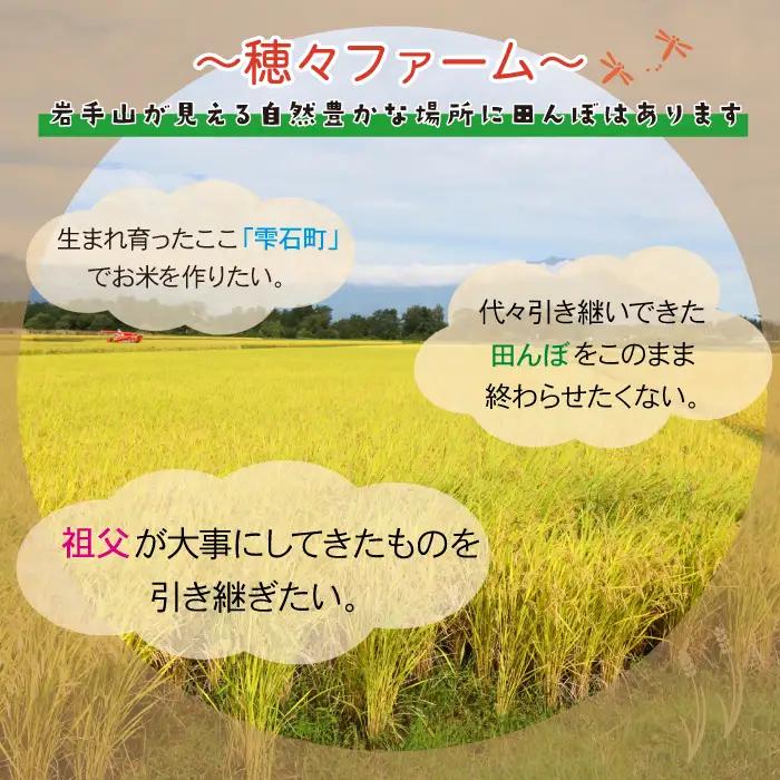 令和8年度産の新米！ 穂々ファーム ｜銀河のしずく 玄米 10kg／岩手県産 米 