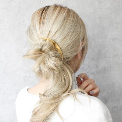 ふるさと納税 静岡市 【女性のアイデア×職人技】ステンレス製かんざし「Arcliner comb/Gold」 |  | 01