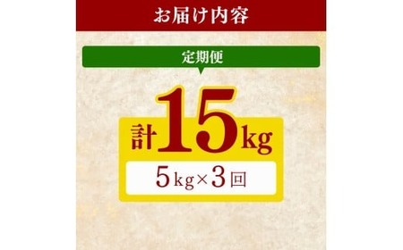 【令和7年産】 新米 定期便 5kg×3回 コシヒカリ 新米 AG013