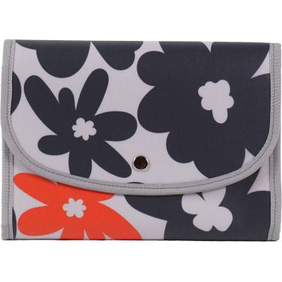 ふるさと納税 島原市 マルチケース(ジャバラタイプ)北欧フラワー グレー Lサイズ