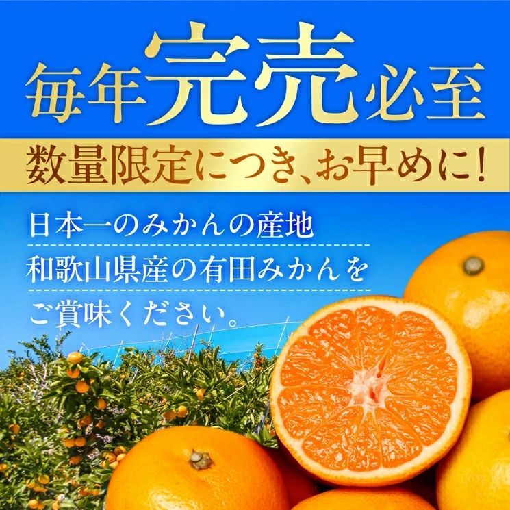 有田みかん 極 プレミアム 2kg (2S～Lサイズ) 光センサー選別 / 温州みかん みかん 甘い 高級 和歌山 柑橘 ※2026年11月下旬～2027年1月上旬頃に順次発送予定 ※北海道・沖縄・離