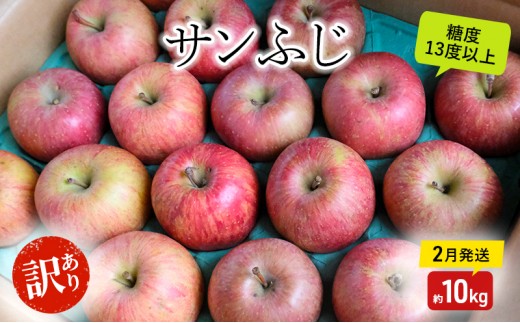 
            りんご【2月発送】糖度13度以上 訳あり品 家庭用 サンふじ 約10kg【青森りんご】果物類 フルーツ 林檎 リンゴ 板柳町 青森県 おやつ デザート
          