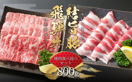 飛騨牛 結旨豚 焼肉 食べ比べ セット 計800g 焼肉 飛騨高山ミート [MS019]