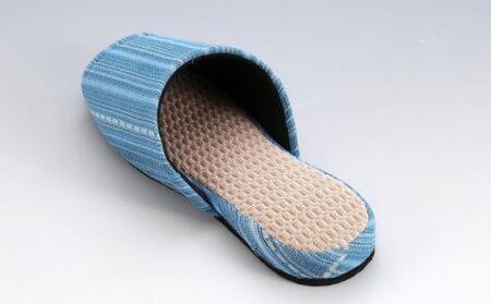 【素足で履きたくなるさわやかさ】三河木綿スリッパ_Lサイズ【G0241】